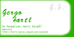 gergo hartl business card